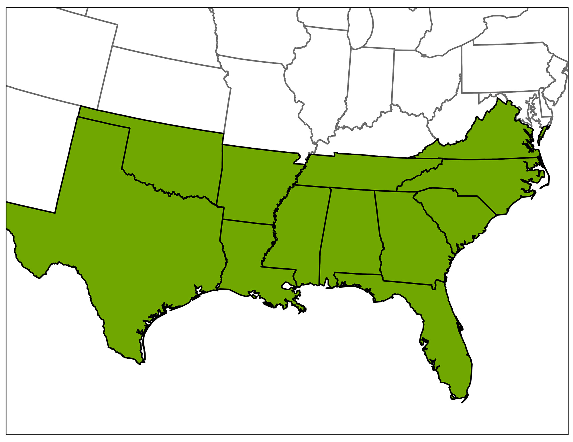 Legacy Wildlife map of hunting land across the southeast